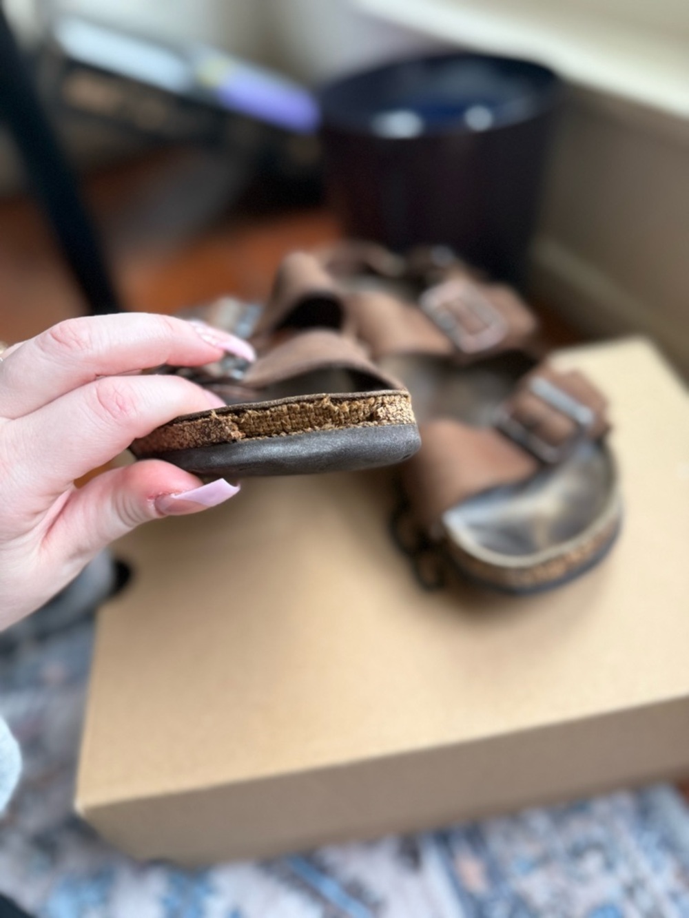 Birkenstocks 38 women’s 7 mens 5 fair condition - Picture 8 of 9